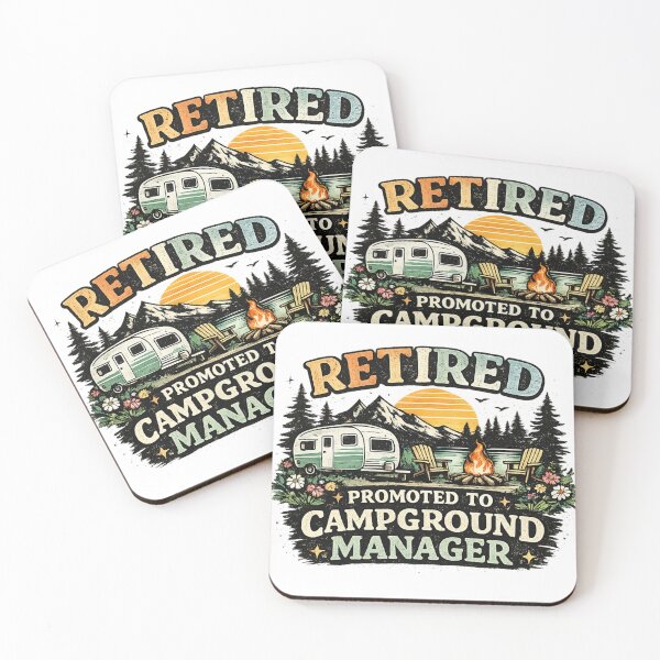 Item preview, Retired Promoted to Campground Manager  designed and sold by CozyRetirementGifts.