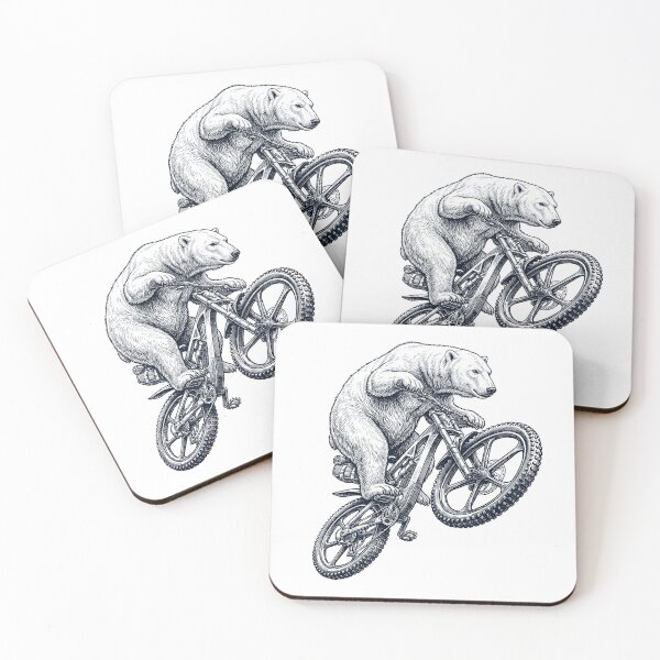 Item preview, Vintage Polar Bear Riding Bicycle Cycling Bike Animal Lover designed and sold by TerryConnells.