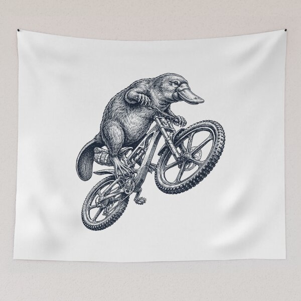 Item preview, Vintage Platypus Riding Bicycle Cycling Bike Animal Lover designed and sold by TerryConnells.