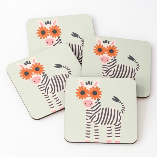 Item preview, Cute zebra with flower sunglasses designed and sold by Studio Remier.