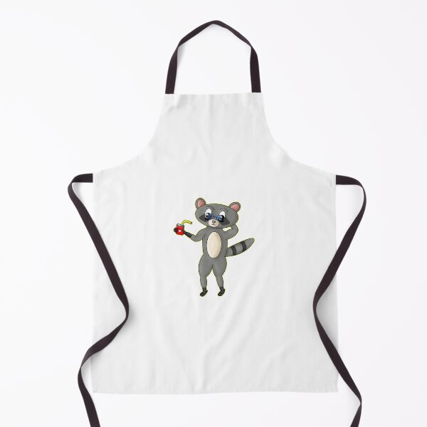 Item preview, Cute Chilling Kawaii Raccoon Relaxing With A Drink designed and sold by BalRaju-Doodles.