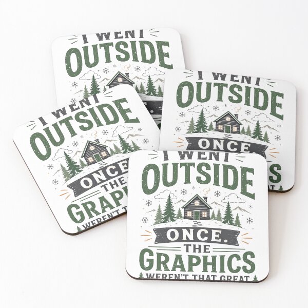 Item preview,  I Went Outside Once Funny Gamer Graphic Cabin Woods designed and sold by Gnomes-design.