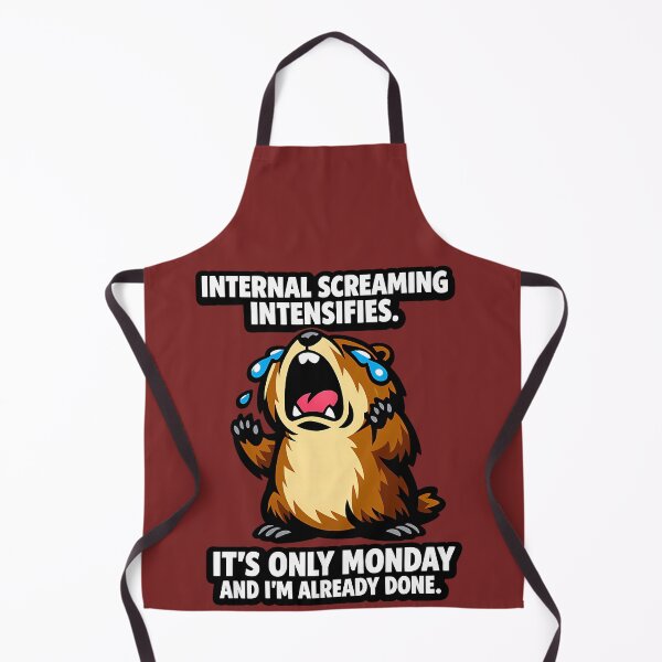 Item preview, Internal Screaming Intensifies Its Only Monday Funny Groundhog Office Humor designed and sold by DryHumorPrints.