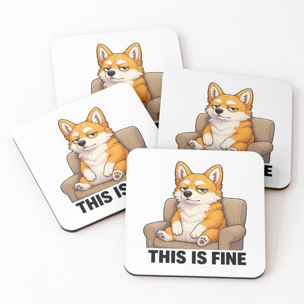 Item preview, This Is Fine Fox Meme Sticker | Funny Grumpy Fox Design | Relatable Animal Humor Gift | Sarcastic Fox Shirt designed and sold by ArtByTripti.