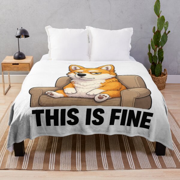 Item preview, This Is Fine Fox Meme Sticker | Funny Grumpy Fox Design | Relatable Animal Humor Gift | Sarcastic Fox Shirt designed and sold by ArtByTripti.