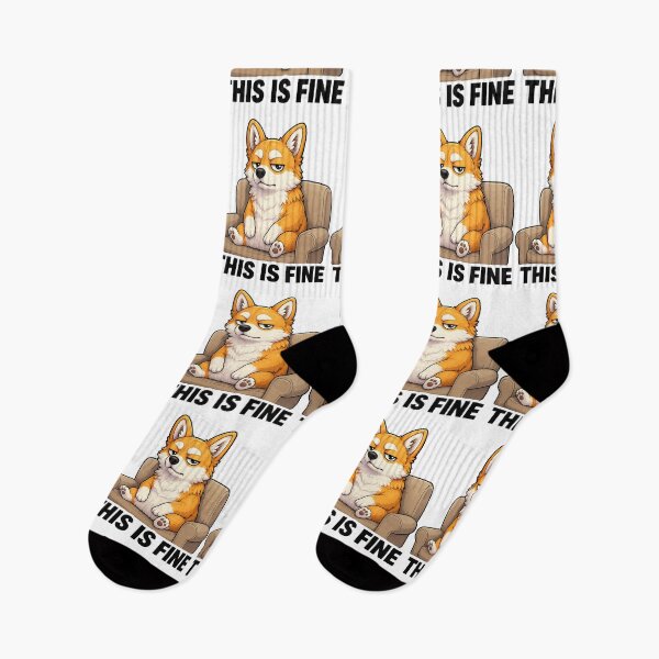 Item preview, This Is Fine Fox Meme Sticker | Funny Grumpy Fox Design | Relatable Animal Humor Gift | Sarcastic Fox Shirt designed and sold by ArtByTripti.