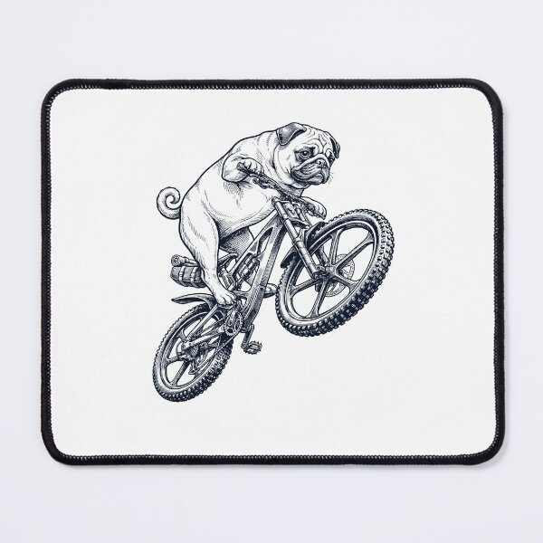 Item preview, Vintage Pug Riding Bicycle Cycling Bike Dog Lover designed and sold by TerryConnells.