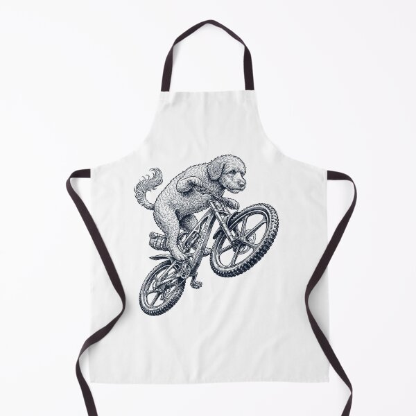 Item preview, Vintage Portuguese Water Dog Riding Bicycle Cycling Bike Dog Lover designed and sold by TerryConnells.