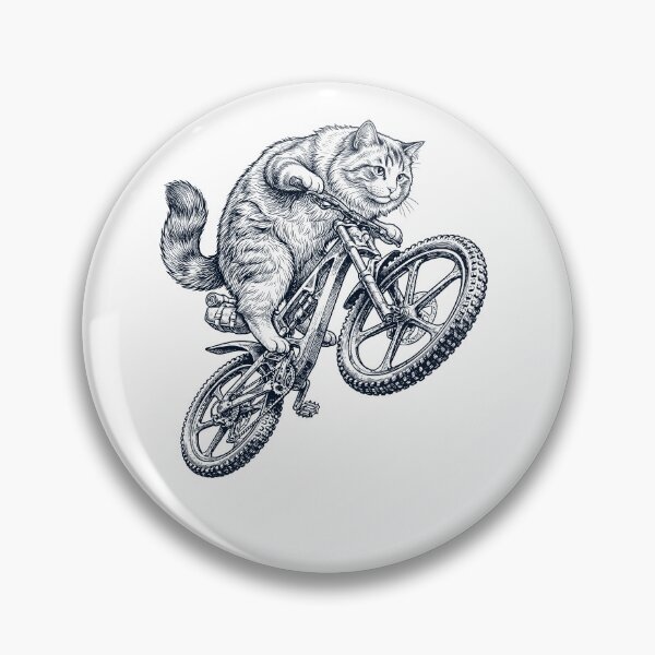Item preview, Vintage Ragamuffin Cat Riding Bicycle Cycling Bike Kitten Lover designed and sold by TerryConnells.