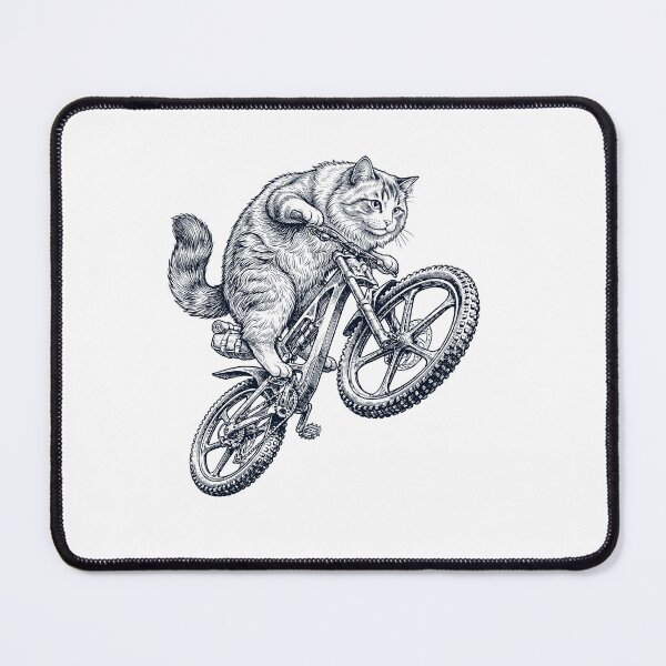 Item preview, Vintage Ragamuffin Cat Riding Bicycle Cycling Bike Kitten Lover designed and sold by TerryConnells.