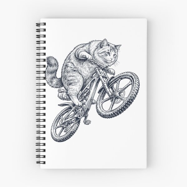 Item preview, Vintage Ragamuffin Cat Riding Bicycle Cycling Bike Kitten Lover designed and sold by TerryConnells.