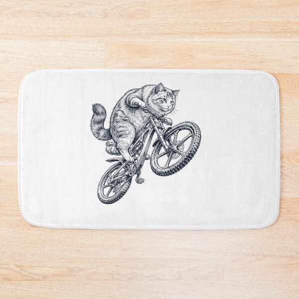Item preview, Vintage Ragamuffin Cat Riding Bicycle Cycling Bike Kitten Lover designed and sold by TerryConnells.