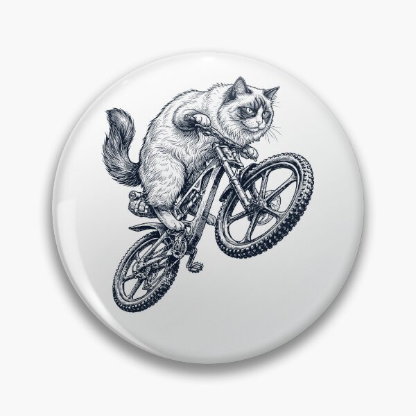 Item preview, Vintage Ragdoll Cat Riding Bicycle Cycling Bike Kitten Lover designed and sold by TerryConnells.