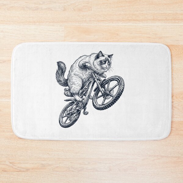 Item preview, Vintage Ragdoll Cat Riding Bicycle Cycling Bike Kitten Lover designed and sold by TerryConnells.