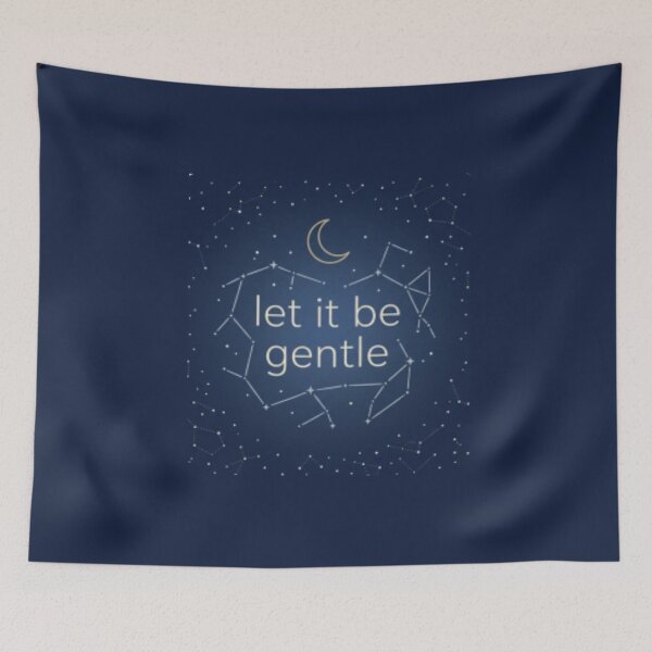 Item preview, Let It Be Gentle – Mindful Self Care Typography Design designed and sold by CosmicQuietStudio.