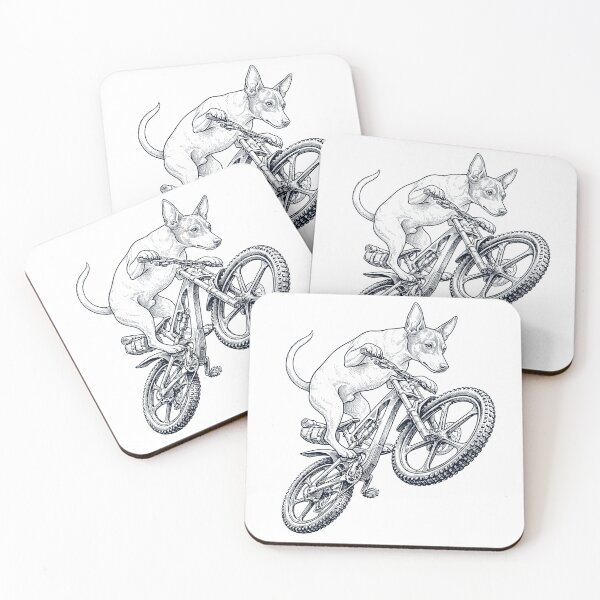 Item preview, Vintage Rat Terrier Riding Bicycle Cycling Bike Dog Lover designed and sold by TerryConnells.