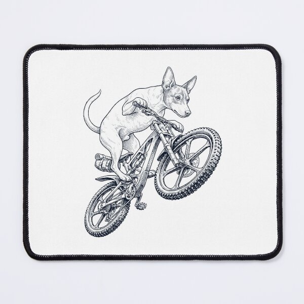 Item preview, Vintage Rat Terrier Riding Bicycle Cycling Bike Dog Lover designed and sold by TerryConnells.