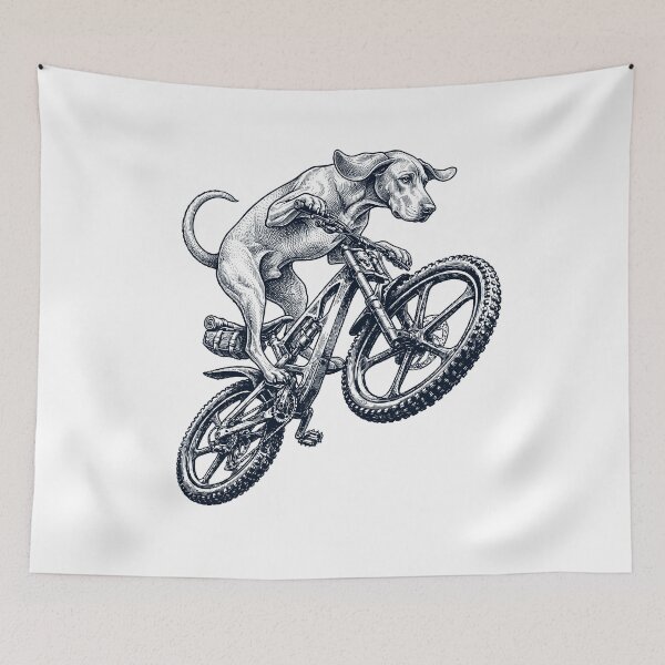 Item preview, Vintage Redbone Coonhound Riding Bicycle Cycling Bike Dog Lover designed and sold by TerryConnells.