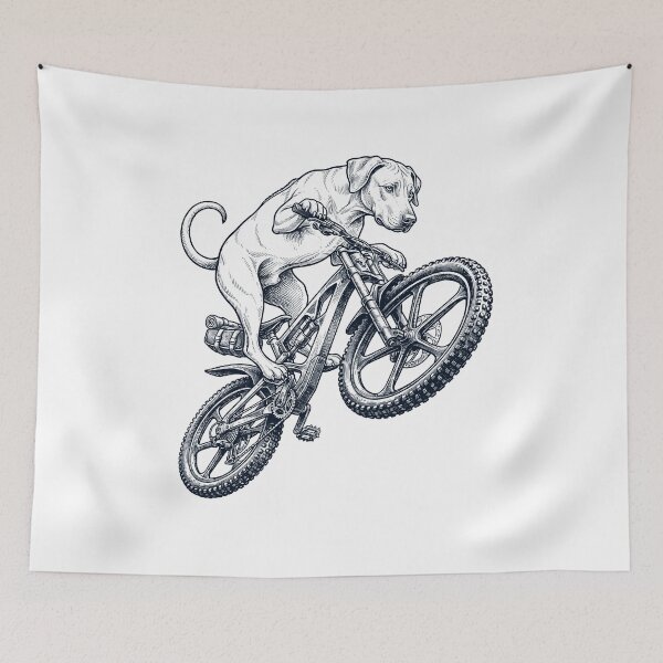 Item preview, Vintage Rhodesian Ridgeback Riding Bicycle Cycling Bike Dog Lover designed and sold by TerryConnells.
