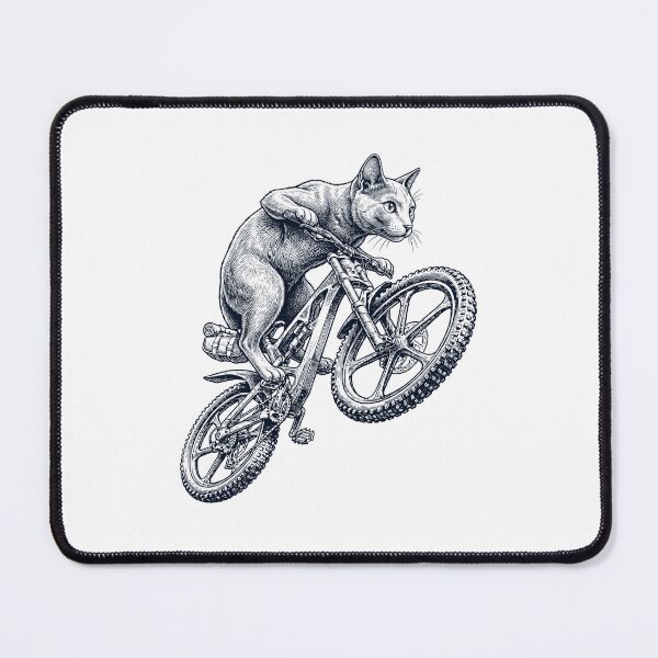 Item preview, Vintage Russian Blue Cat Riding Bicycle Cycling Bike Kitten Lover designed and sold by TerryConnells.