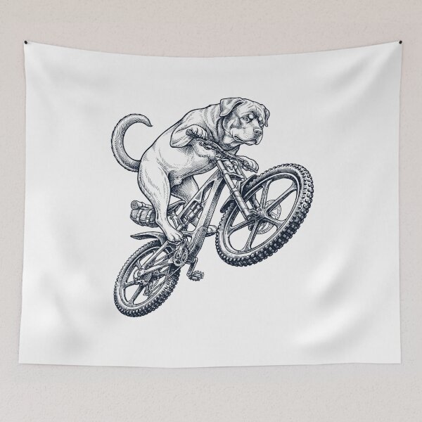 Item preview, Vintage Rottweiler Riding Bicycle Cycling Bike Dog Lover designed and sold by TerryConnells.