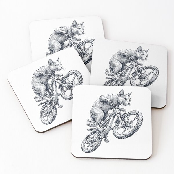 Item preview, Vintage Russian Blue Cat Riding Bicycle Cycling Bike Kitten Lover designed and sold by TerryConnells.