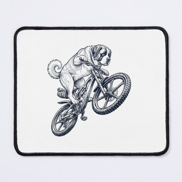 Item preview, Vintage Saint Bernard Riding Bicycle Cycling Bike Dog Lover designed and sold by TerryConnells.