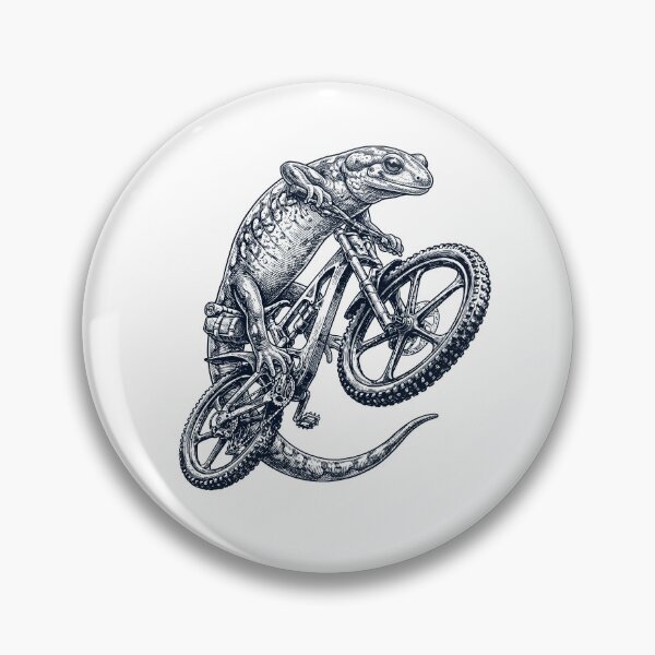 Item preview, Vintage Salamander Riding Bicycle Cycling Bike Animal Lover designed and sold by TerryConnells.