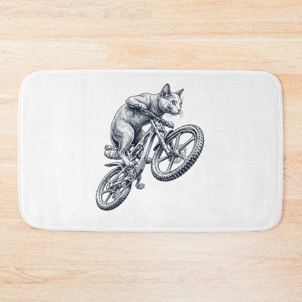 Item preview, Vintage Russian Blue Cat Riding Bicycle Cycling Bike Kitten Lover designed and sold by TerryConnells.