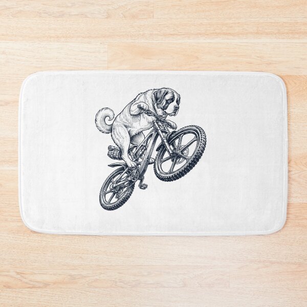 Item preview, Vintage Saint Bernard Riding Bicycle Cycling Bike Dog Lover designed and sold by TerryConnells.