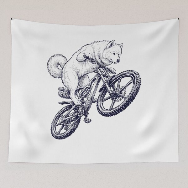 Item preview, Vintage Samoyed Riding Bicycle Cycling Bike Dog Lover designed and sold by TerryConnells.