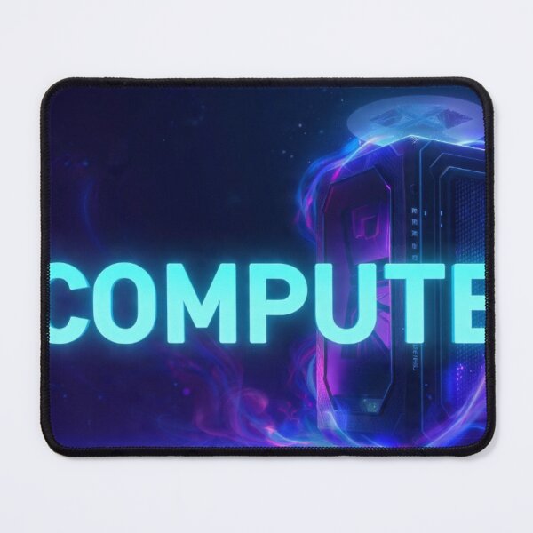Item preview, COMPUTE - Cyberpunk Server Neon Blue Futuristic Technology Coding Poster Wall Art designed and sold by AiNaturalsOnly.