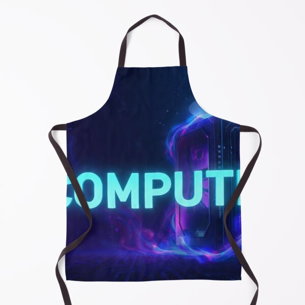 Item preview, COMPUTE - Cyberpunk Server Neon Blue Futuristic Technology Coding Poster Wall Art designed and sold by AiNaturalsOnly.