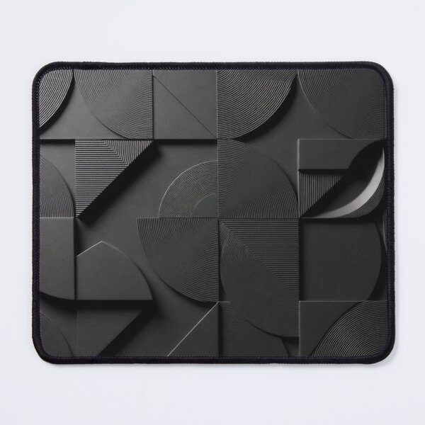 Item preview, Matte Dark Gray Panel with Rounded Interlocking Shapes designed and sold by IntelliMindDesigns.