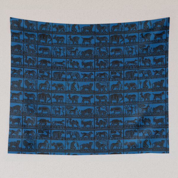 Item preview, BLUE ANIMAL PATTERN designed and sold by POPVIDEOVAULT STORE.