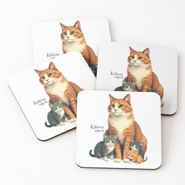 Item preview, Kittens Mom Ginger Cat Realistic Illustration Design designed and sold by Amp6599.