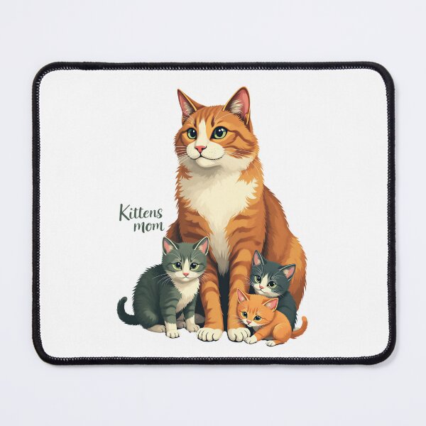 Item preview, Kittens Mom Ginger Cat Realistic Illustration Design designed and sold by Amp6599.