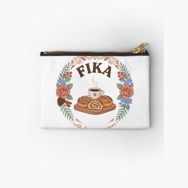 Item preview, Fika Time – Scandinavian Coffee & Cinnamon Buns Folk Art Design designed and sold by ArcticFoxStudio.