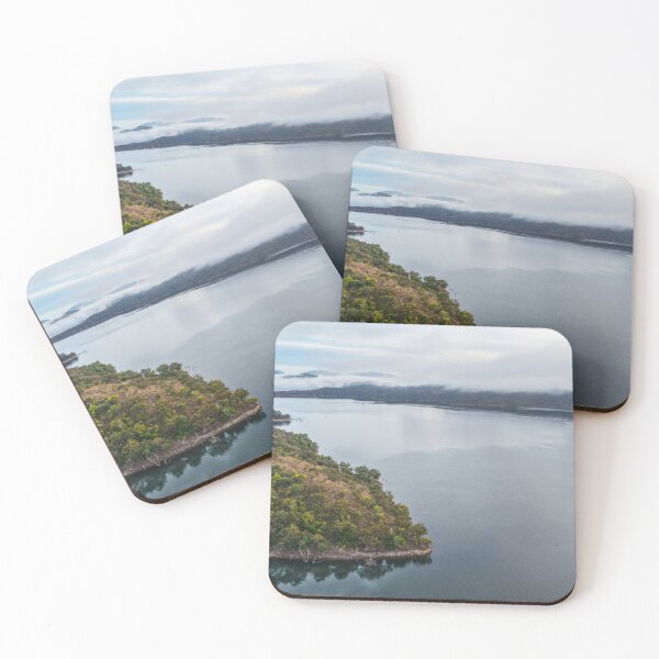 Item preview, Aerial scene capturing Glenbawn Dam shrouded in fog designed and sold by Justin Mckinney.