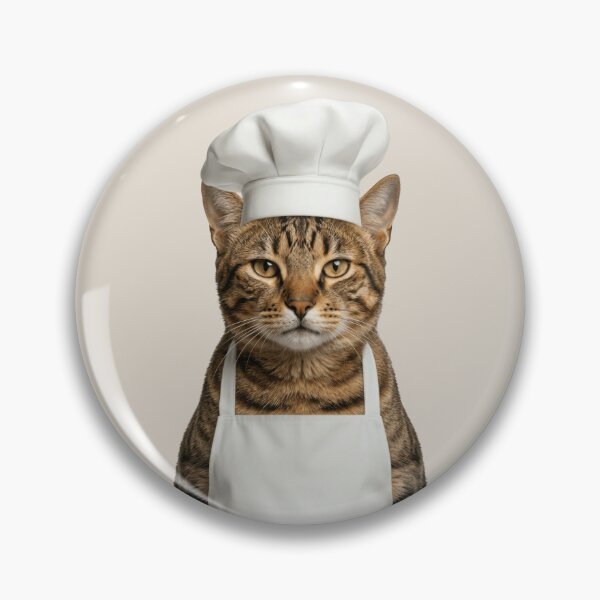 Item preview, Funny Sokoke Cat Chef Realistic Animal Cooking Humor Art designed and sold by LazyOwlStore.