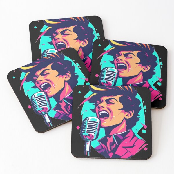 Item preview, Retro Neon Singer Vintage Microphone – Pop Art  designed and sold by halibutgoatramb.