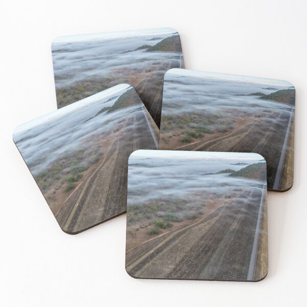 Item preview, Aerial scene capturing Glenbawn Dam shrouded in fog designed and sold by Justin Mckinney.
