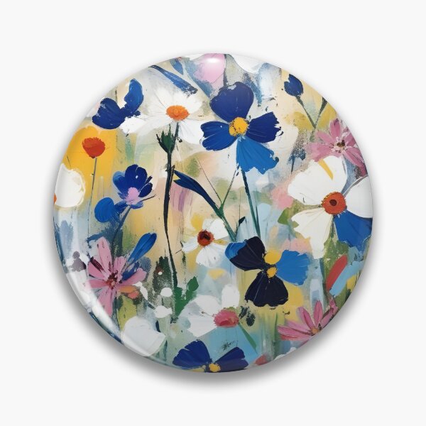 Item preview, Colorful flowers blue pink petals  designed and sold by Good_Things.
