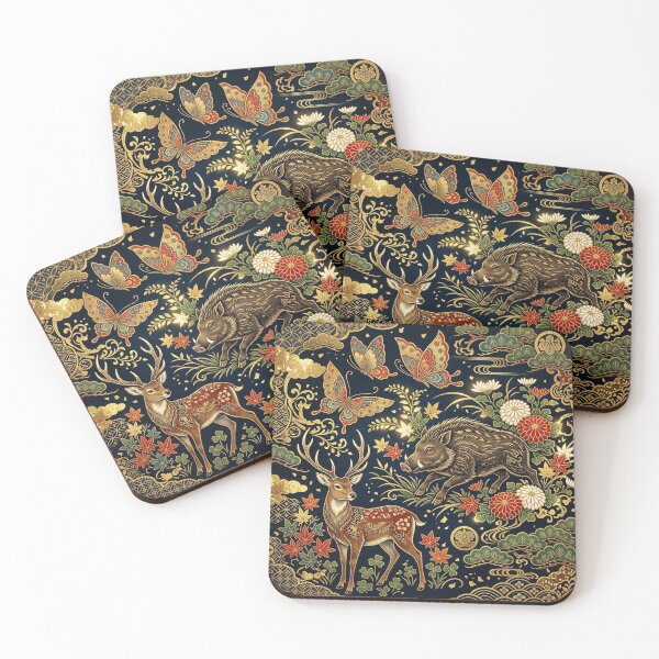 Item preview,  Ino-Shika-butterfly Gold Fine Art Hanafuda designed and sold by Hikariha Studio.