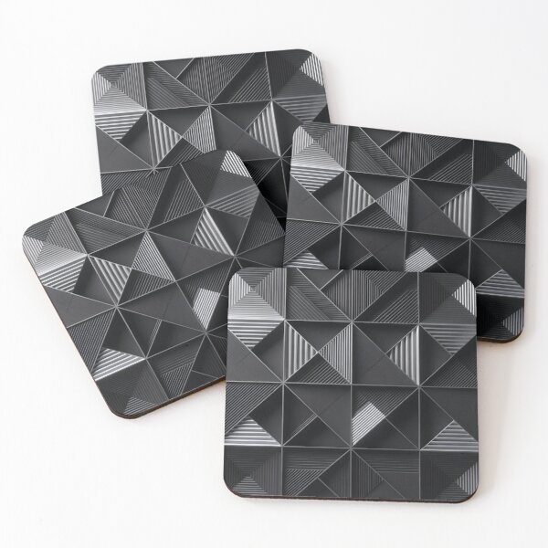 Item preview, Dark Faceted Triangular and Pyramidal Pattern designed and sold by IntelliMindDesigns.