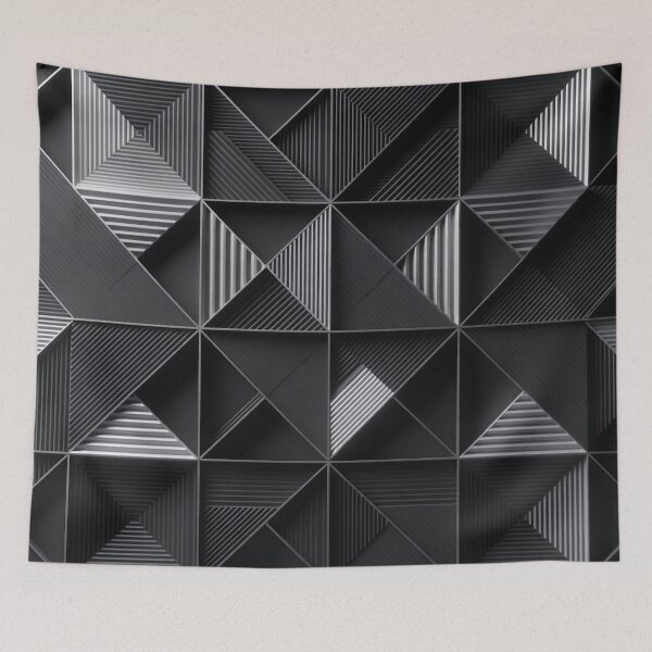 Item preview, Dark Faceted Triangular and Pyramidal Pattern designed and sold by IntelliMindDesigns.