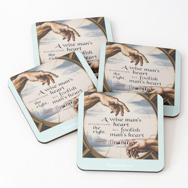 Item preview, Ecclesiastes 10:2 Wise Heart Bible Verse Art designed and sold by Flirt-Teez.