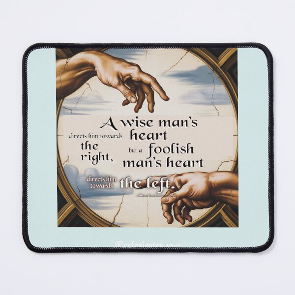 Item preview, Ecclesiastes 10:2 Wise Heart Bible Verse Art designed and sold by Flirt-Teez.