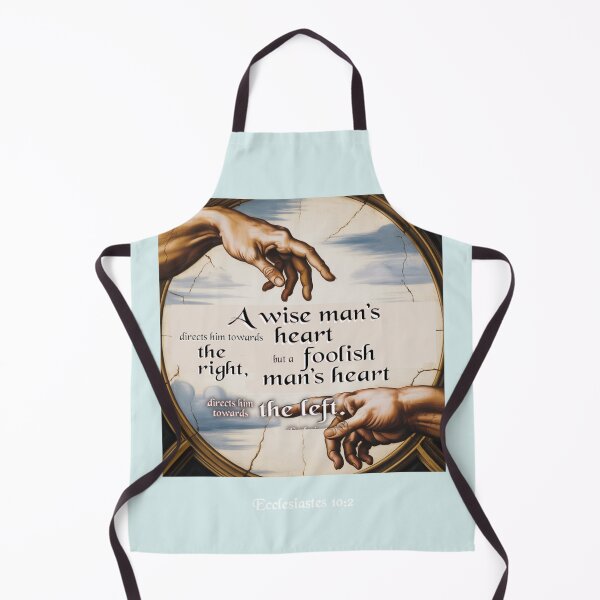 Item preview, Ecclesiastes 10:2 Wise Heart Bible Verse Art designed and sold by Flirt-Teez.