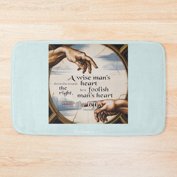 Item preview, Ecclesiastes 10:2 Wise Heart Bible Verse Art designed and sold by Flirt-Teez.